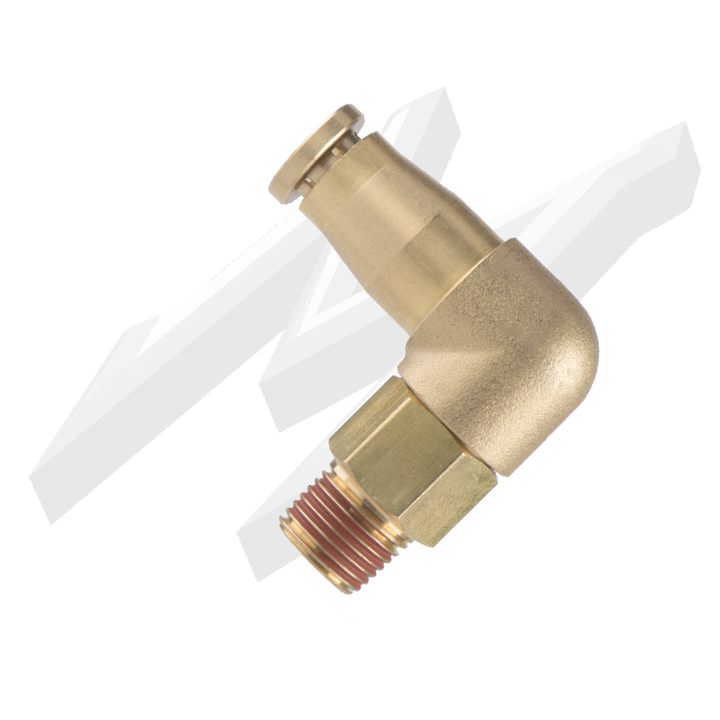 DOT Swivel Elbow 1/8NPT 1/4OD