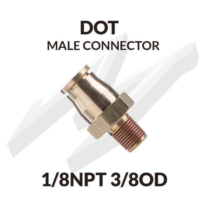 DOT Male Connector 1/8NPT 3/8OD