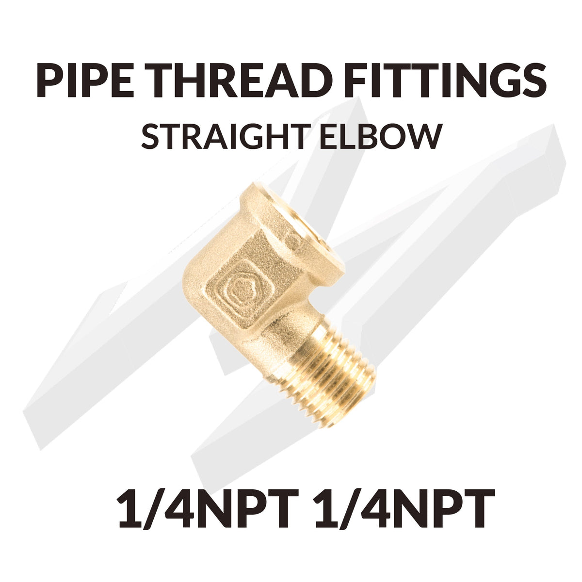 Pipe Thread Fittings Straight Elbow 1/4NPT 1/4NPT