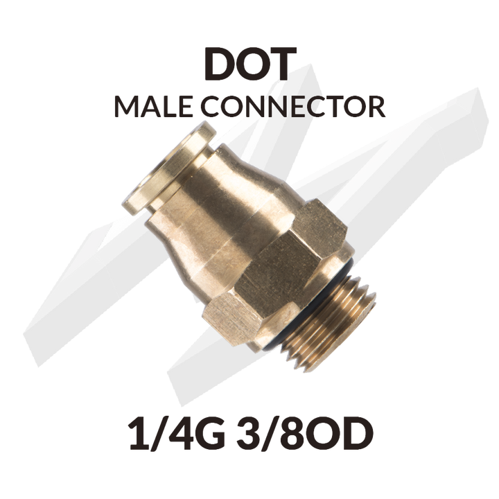 DOT Male Connector 1/4G 3/8OD