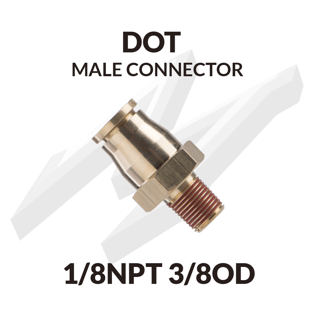 DOT Male Connector 1/8NPT 3/8OD
